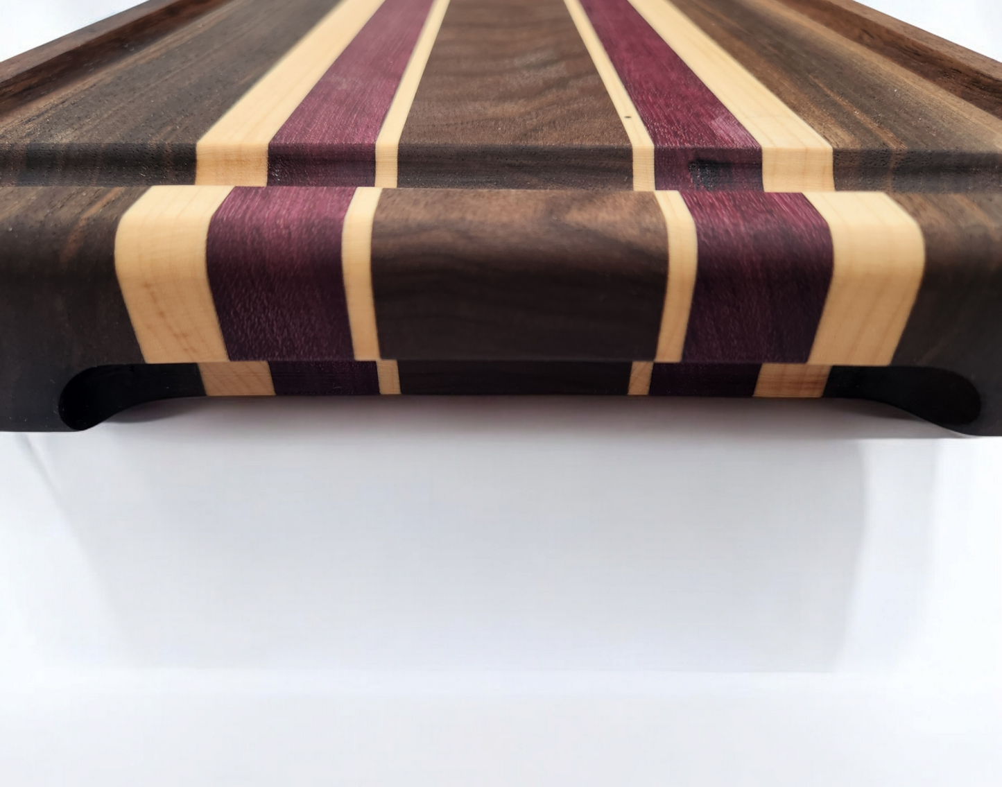 Purple Heart, Black Walnut & Maple Cutting Board