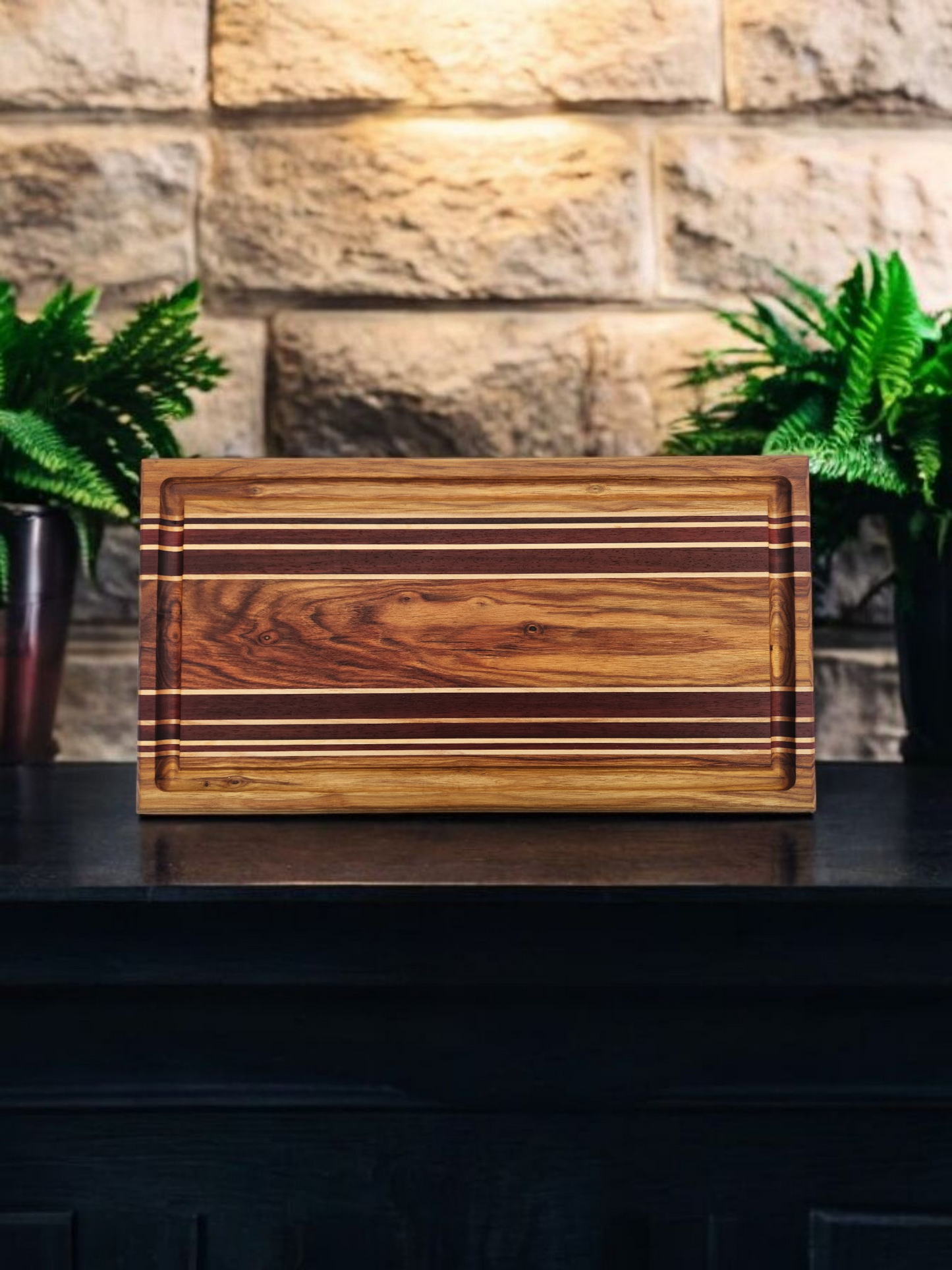 Canary Wood, Padauk & Maple Cutting Board
