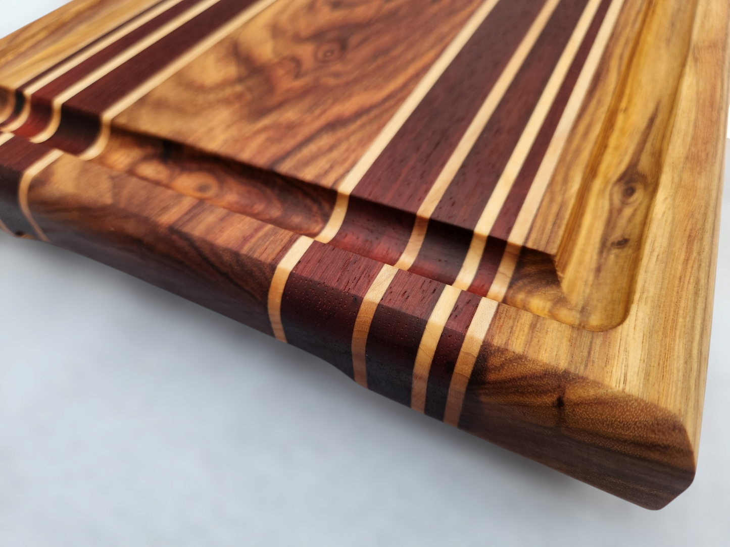 Canary Wood, Padauk & Maple Cutting Board