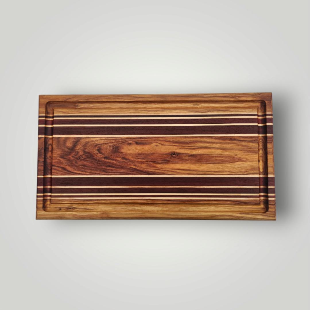 Canary Wood, Padauk & Maple Cutting Board