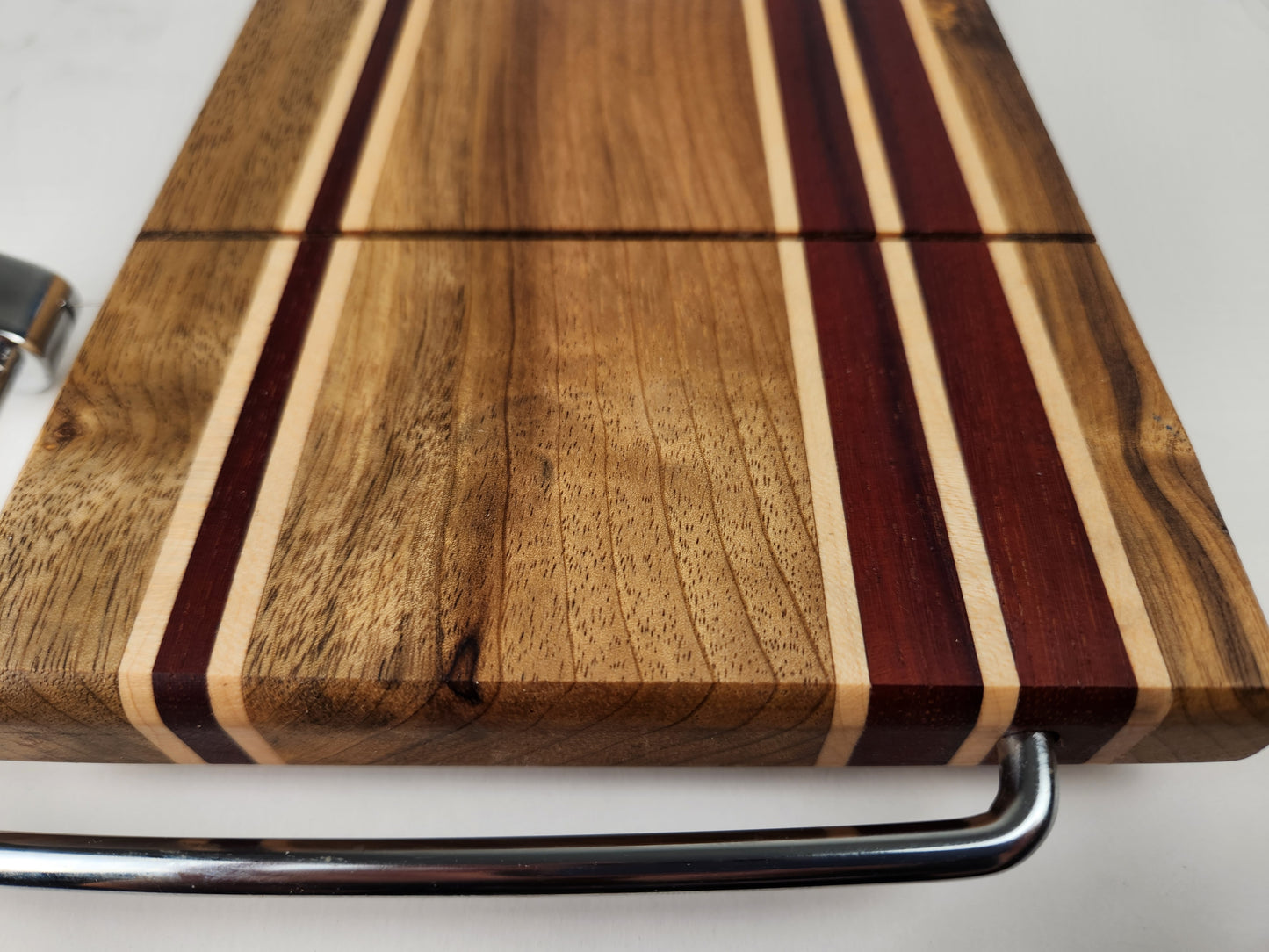 Myrtle Wood, Blood Wood & Maple Cheese Slicer Board
