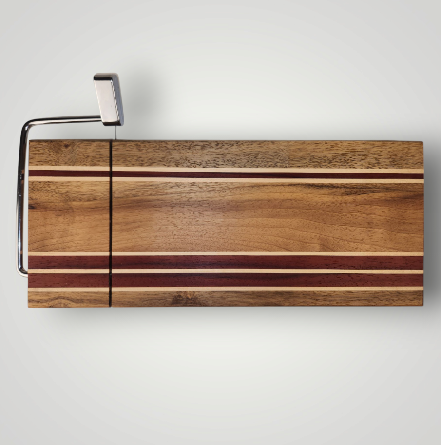 Myrtle Wood, Blood Wood & Maple Cheese Slicer Board