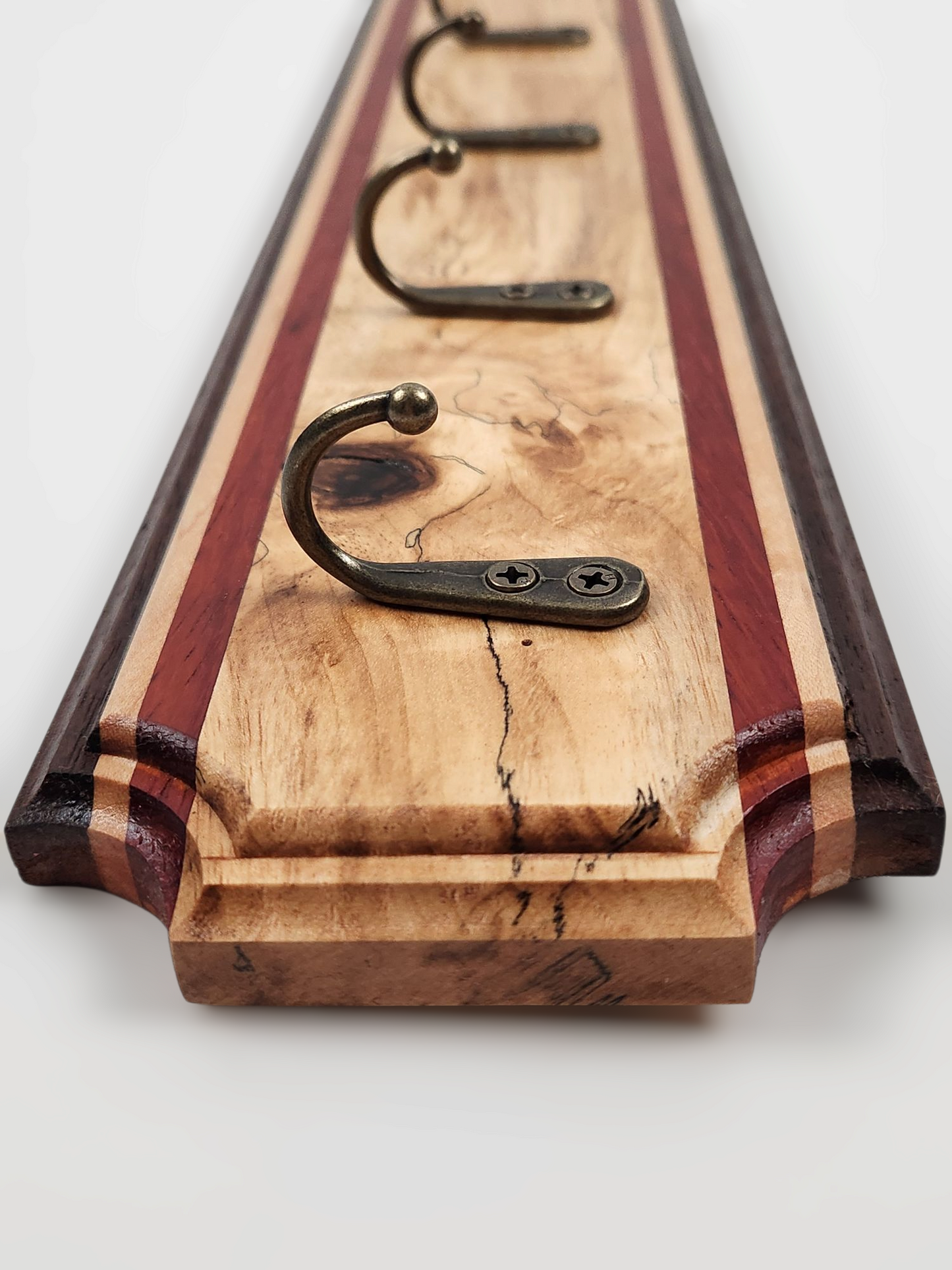Hackberry, Padauk, Peruvian Walnut & Maple Key Rack