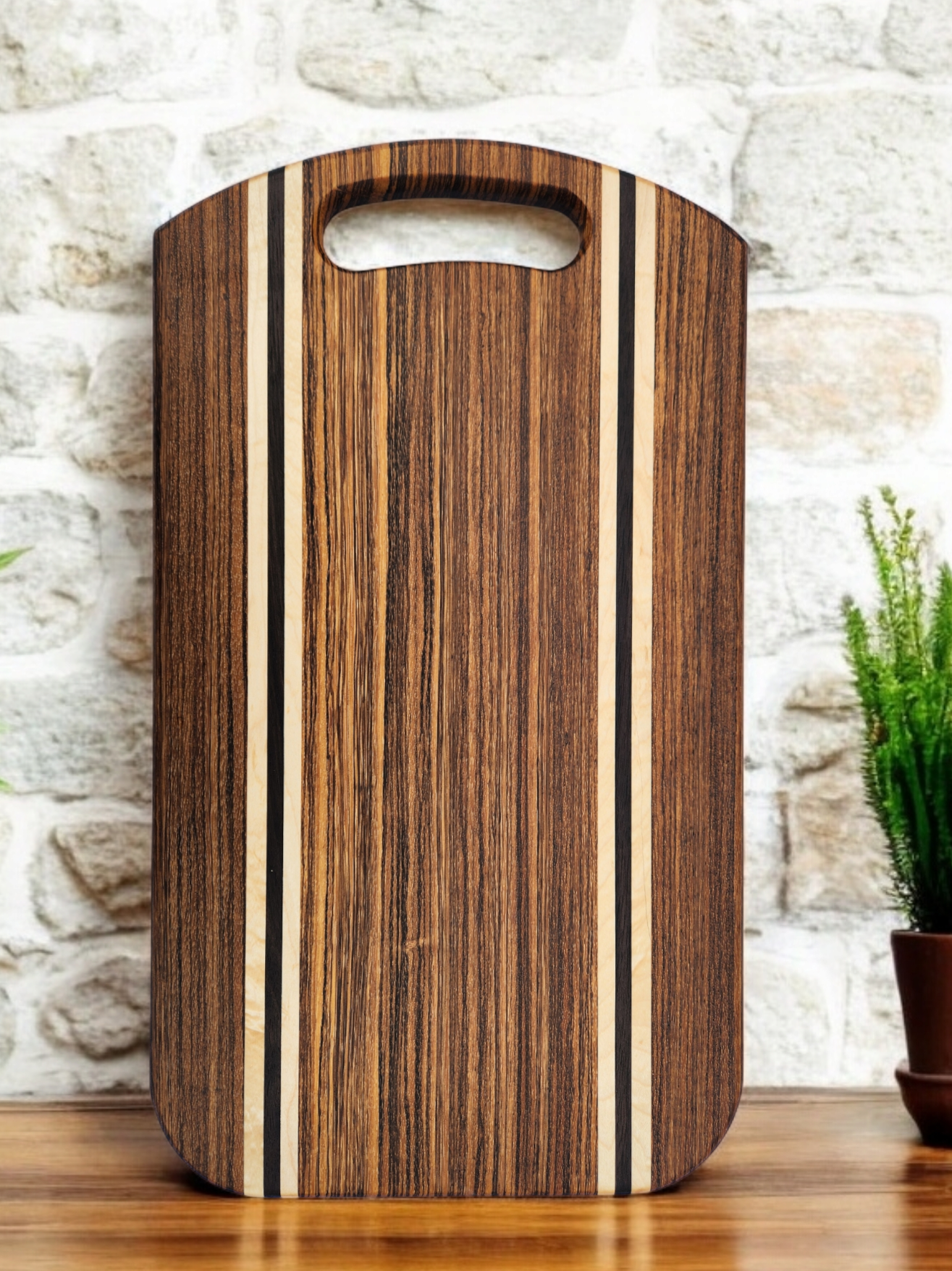 Zebra Wood, Peruvian Walnut & Maple Cutting Board
