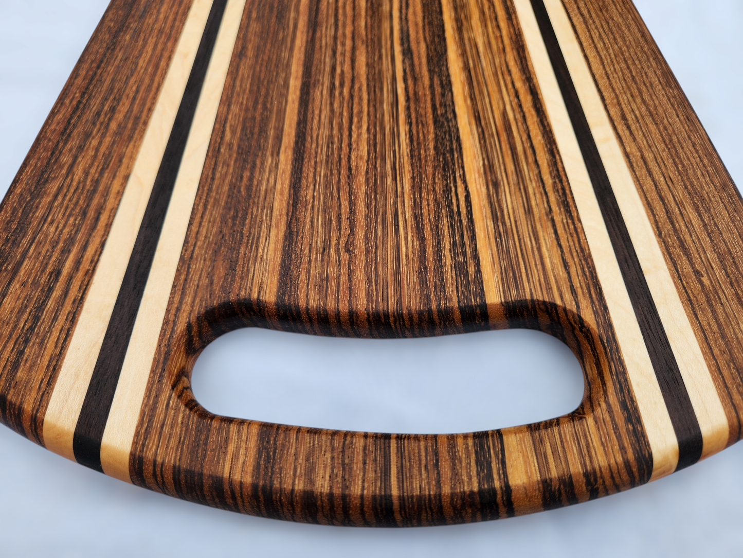 Zebra Wood, Peruvian Walnut & Maple Cutting Board