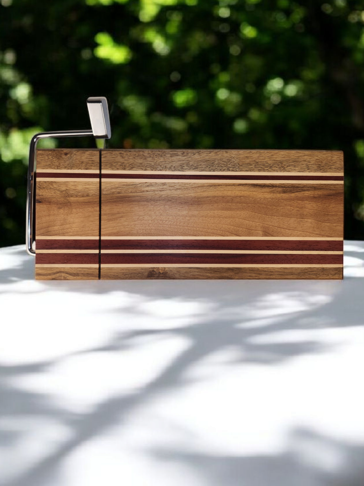 Myrtle Wood, Blood Wood & Maple Cheese Slicer Board